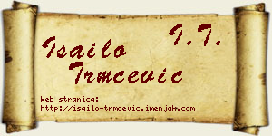 Isailo Trmčević vizit kartica
